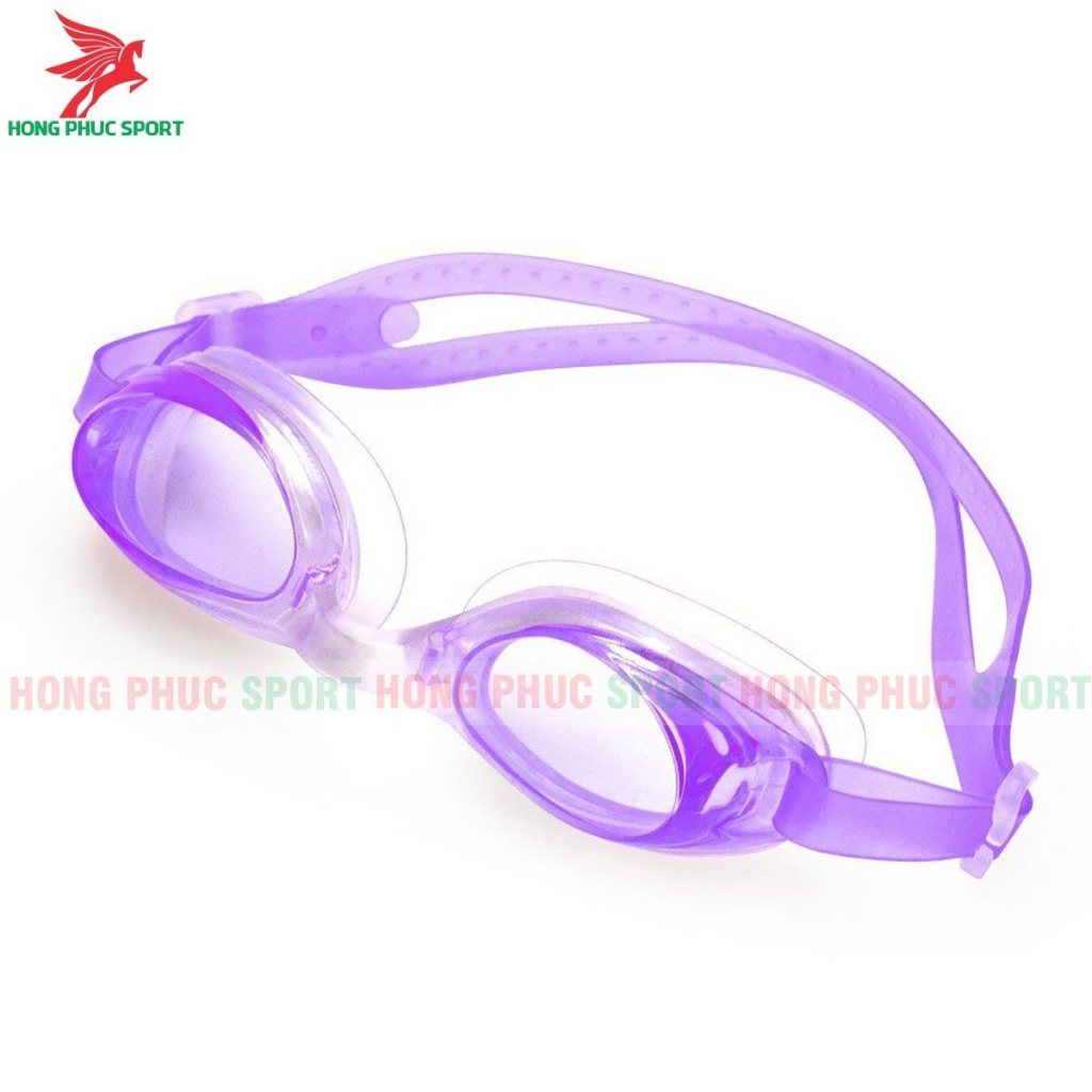 Kính bơi trẻ em kèm nút bịt tai góc siêu có viền cao su ngăn nước vào mắt