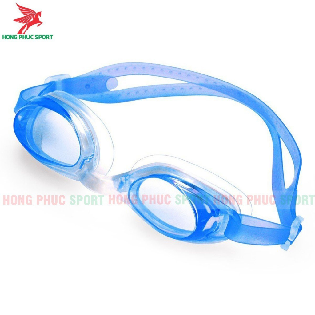 Kính bơi trẻ em kèm nút bịt tai góc siêu có viền cao su ngăn nước vào mắt