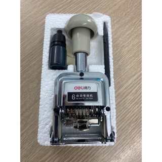 Máy dập dấu nhảy số Deli 6 số