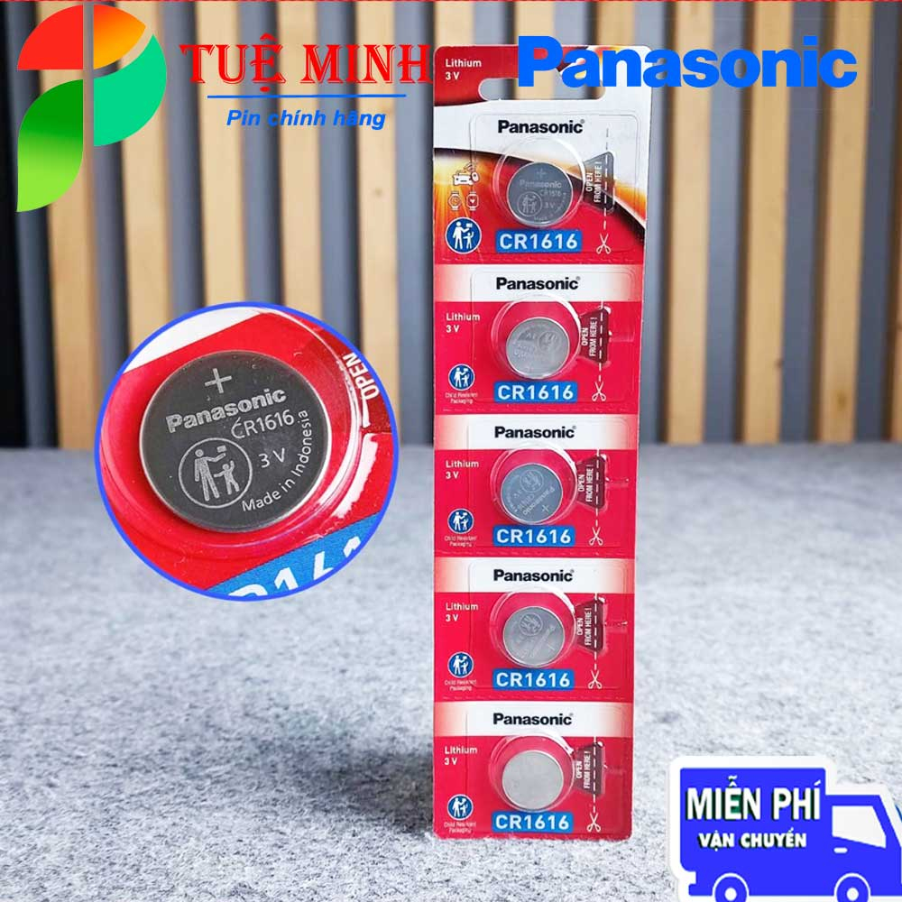Vỉ 5 viên pin Panasonic CR2032/ CR2025/ CR2016/ CR1025/ CR1220/ CR1216/ CR1616/ CR1620/ CR1632/ CR2430/ CR2450, Pin 3V