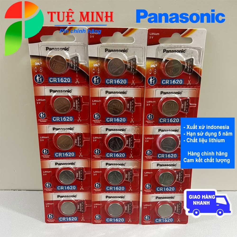 Vỉ 5 viên pin Panasonic CR2032/ CR2025/ CR2016/ CR1025/ CR1220/ CR1216/ CR1616/ CR1620/ CR1632/ CR2430/ CR2450, Pin 3V