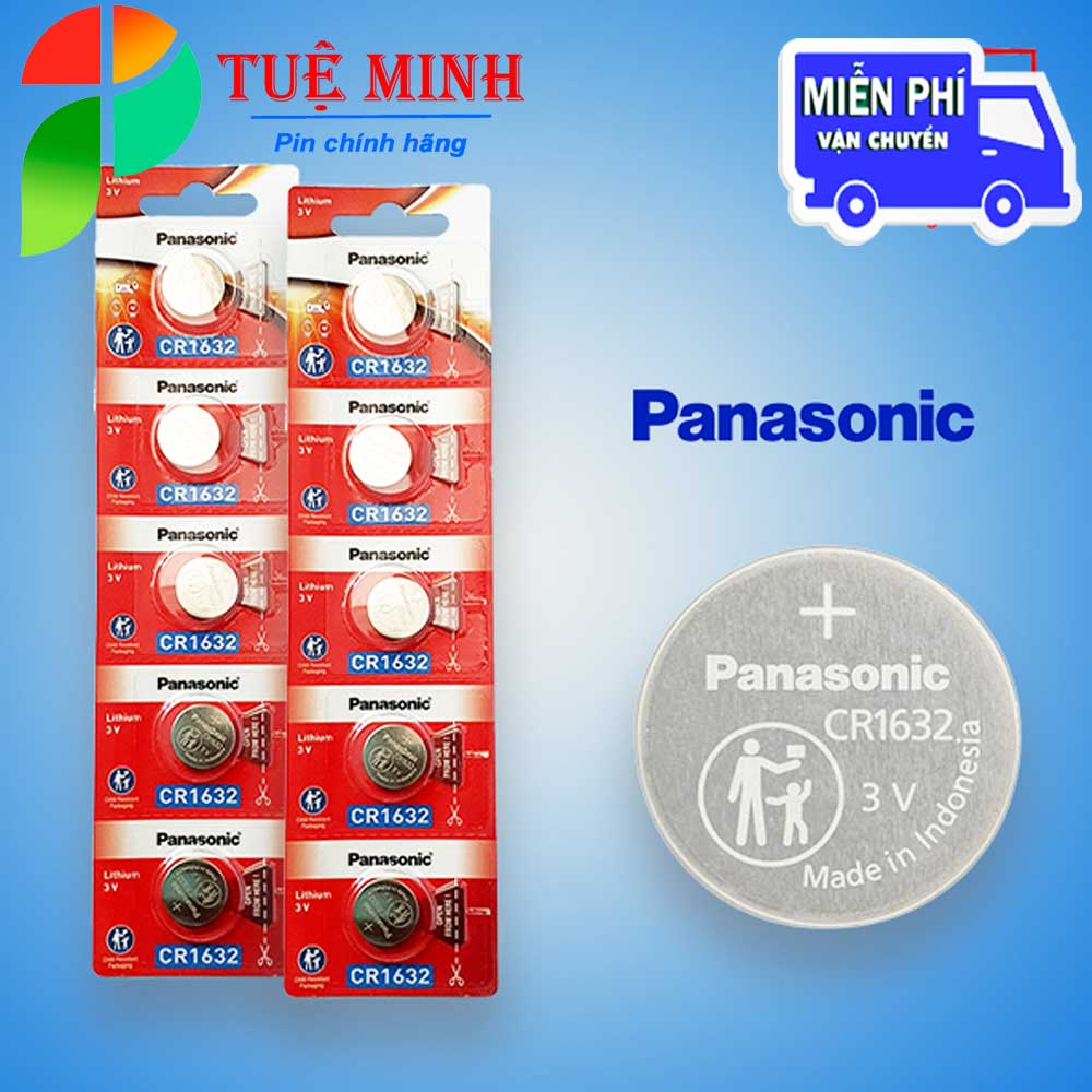 Vỉ 5 viên pin Panasonic CR2032/ CR2025/ CR2016/ CR1025/ CR1220/ CR1216/ CR1616/ CR1620/ CR1632/ CR2430/ CR2450, Pin 3V