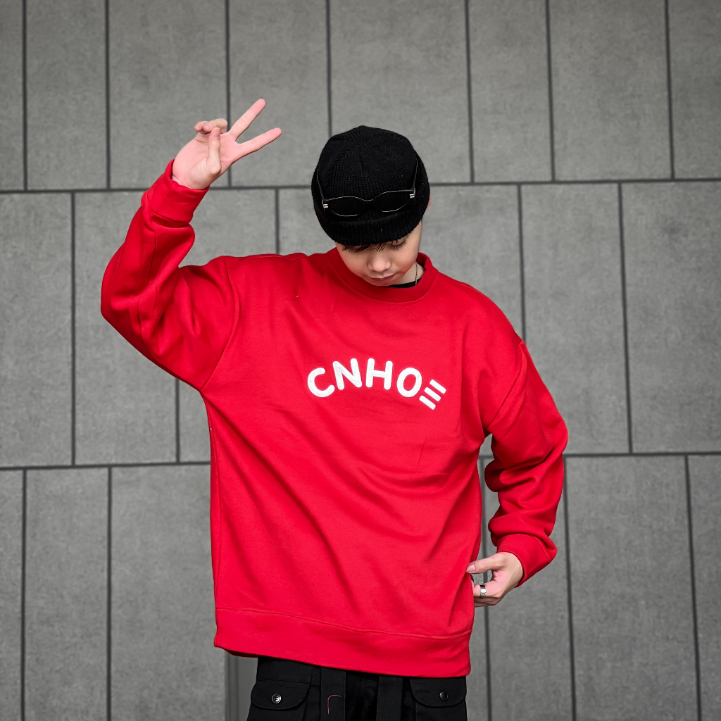 Áo Sweater Dáng Rộng In Chữ CNHOE Phong Cách Hàn Quốc Năng Động 1HIT_UNISEX