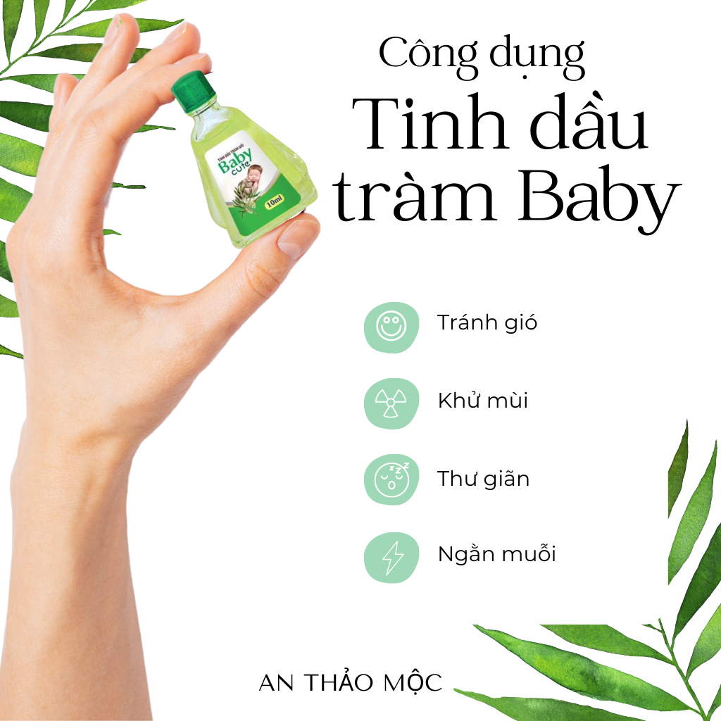 Tinh Dầu Tràm Gió Baby Cute Giúp Bé Tránh Gió, Cảm Lạnh, Chống Muỗi Đốt Và Côn Trùng