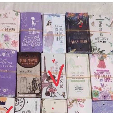 Mác tem treo gắn quần áo  các shop thời trang dây dù xâu mác 500 c mác tag-và 1000c dây dù gắn quần áo .