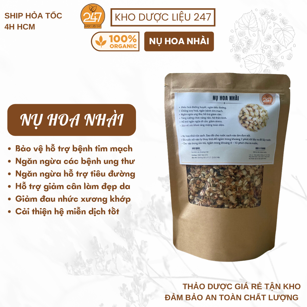 100g, 200g Nụ Nhài  - Làm Đẹp Da, Chống Lão Hóa, Giảm Tế Bào Mỡ Trong Cơ Thể, Hỗ T