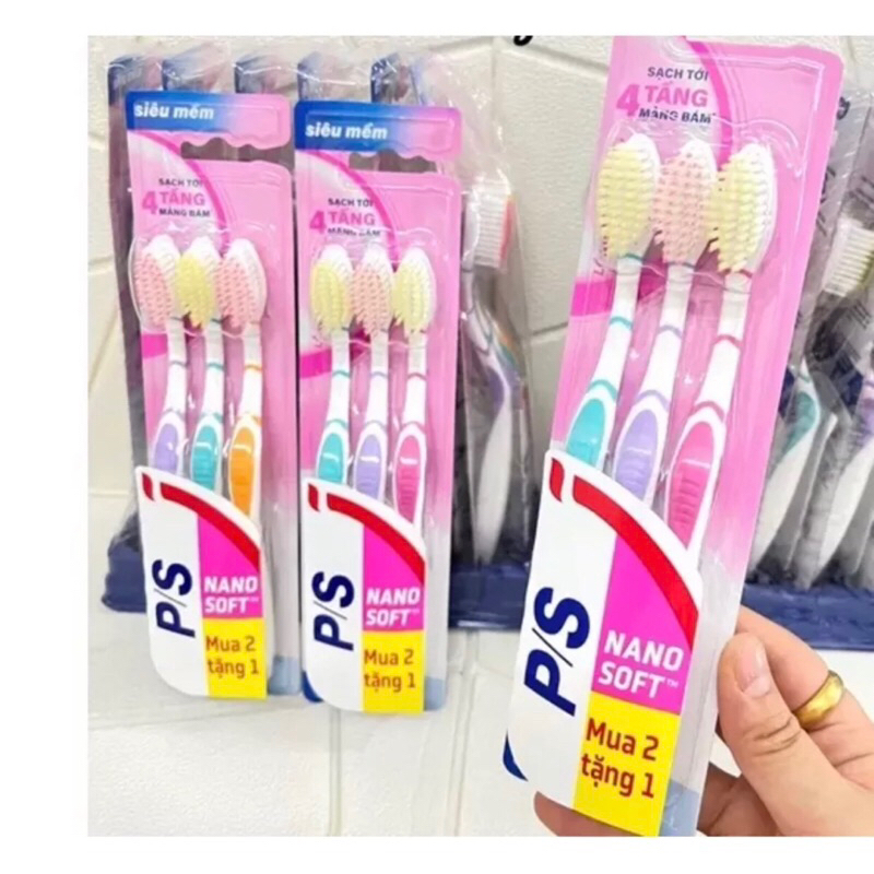 Bộ 3 bàn chải mua 2 tặng 1 p/s