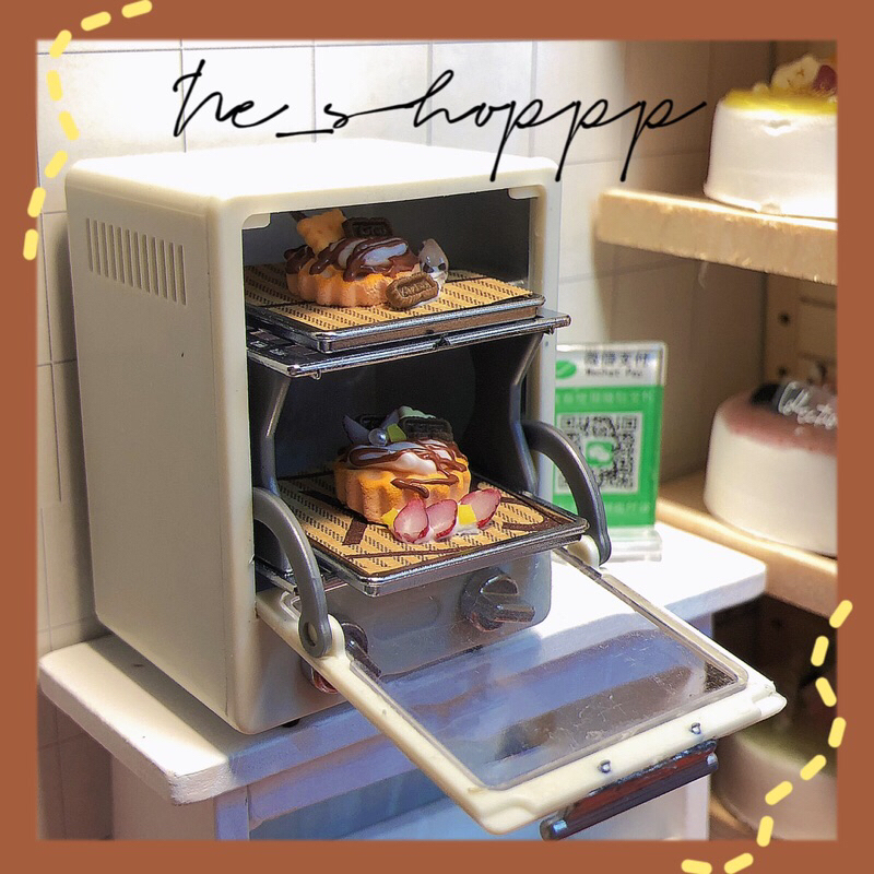 Mô hình bánh tổ ong kem đất sét mini