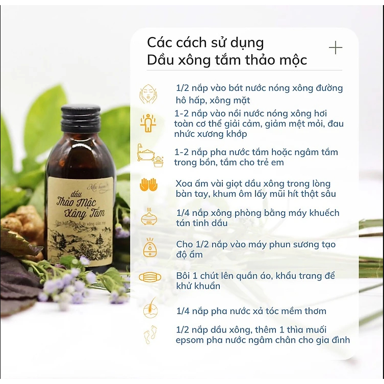 Dầu thảo mộc xông tắm Mộc Hương