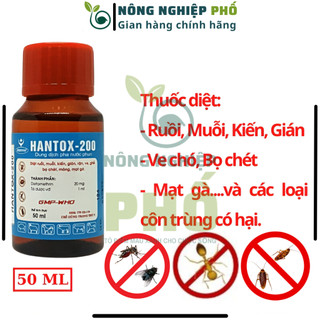 Chế phẩm diệt muỗi, ruồi, ve rận, mạt gà chó, mèo hantox 200 multiagro - thuốc xịt muỗi, ruồi trong nhà, chuồng trại