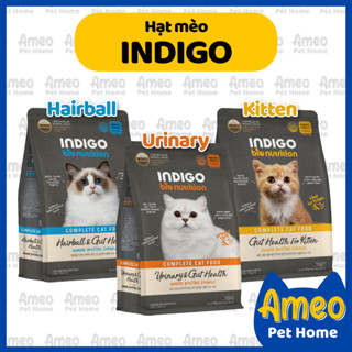 túi 2kg seal - Hạt hữu cơ mèo INDIGO hairball, urinary - thức ăn mèo INDIGO tiêu búi lông, tiết niệu - ameo pet home