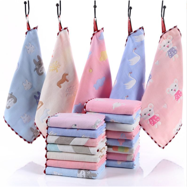 🔴Khăn mặt xô lưới cotton cho bé/người lớn size 25*25cm