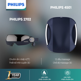 Philips máy massage lưng 4501+máy massage mắt 2702