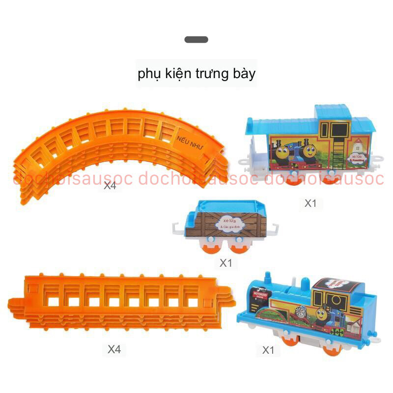 Đồ chơi mô hình tàu hỏa Thomas lượn vòng vui nhộn cho bé
