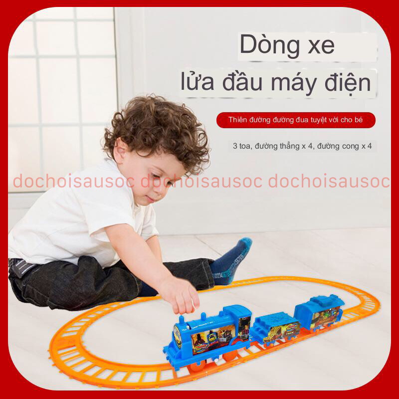 Đồ chơi mô hình tàu hỏa Thomas lượn vòng vui nhộn cho bé