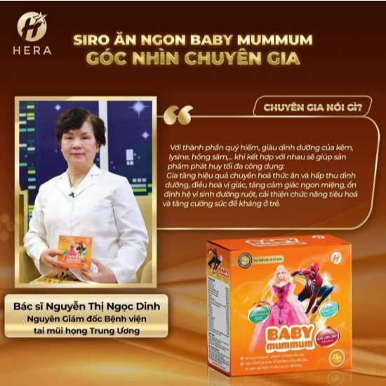Siro Ăn Ngon cho bé Baby Plus Mumum Hera Chính Hãng Tăng Cân Tự Nhiên ăn ngon ngủ ngon hết biếng ăn tăng đề kháng