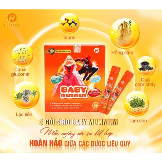 Siro Ăn Ngon cho bé Baby Plus Mumum Hera Chính Hãng Tăng Cân Tự Nhiên ăn ngon ngủ ngon hết biếng ăn tăng đề kháng