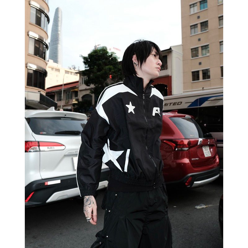 Áo khoác dù ngôi sao 2 lớp logo thêu- Star Jacket Phonchay.vn