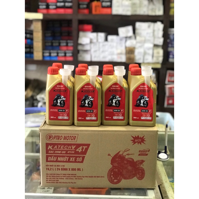 Dầu nhớt động cơ xe số,xe ga KATECH V