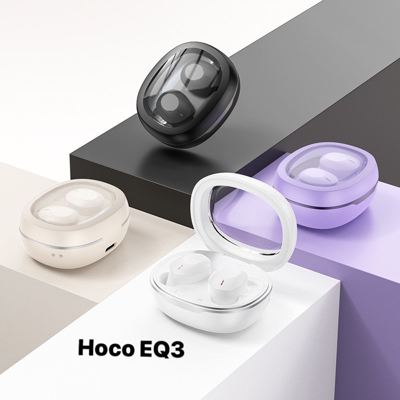 Tai Nghe Bluetooth Hoco EQ3 dáng hạt đậu kiêm hộp sạc mẫu mới 2023