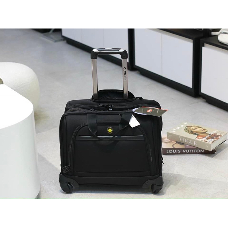 -Vali/ túi kéo doanh nhân  Olimpia travel bag--tone đen classic sang trọng