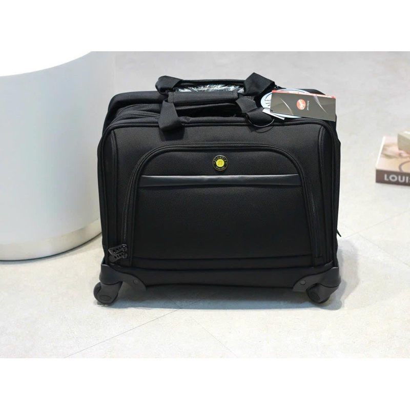 -Vali/ túi kéo doanh nhân  Olimpia travel bag--tone đen classic sang trọng