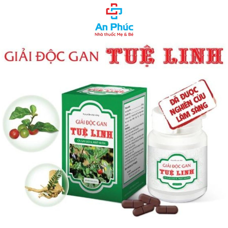 Viên Giải Độc Gan Tuệ Linh Hộp 60 viên - Giúp hạ men gan Hỗ trợ viêm gan xơ gan ,Tăng cường chức năng gan thải đôcj