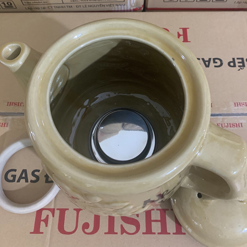 Ấm sắc thuốc điện gốm sứ bát tràng FUJISHI 2.8 lít SV-202 -