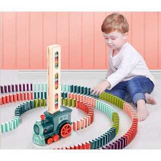 Đồ chơi xe lửa, đồ chơi tàu hỏa xếp domino tự động cho bé