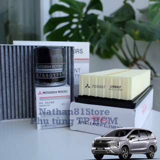 [Combo] 3 Lọc bảo dưỡng thay thế Mitsubishi Xpander. Lọc gió động cơ, Lọc gió điều hoà, Lọc nhớt(dầu)