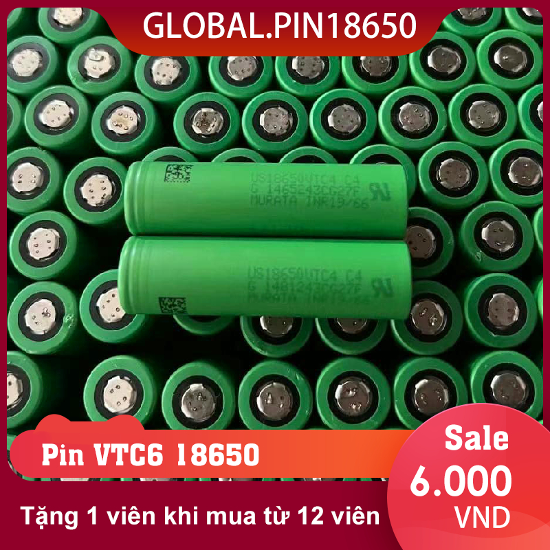 Pin18650 VTC6 3000mAh - 3.7v xả 30A  / Tháo khối