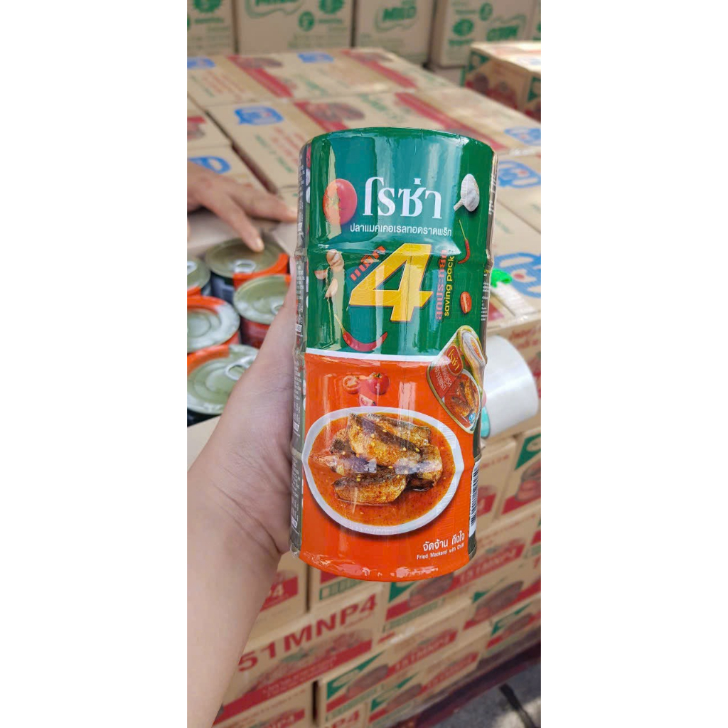 COMBO 4 HỘP Cá hộp sốt chua cay siêu thơm ngon Roza Thái Lan hộp 140g
