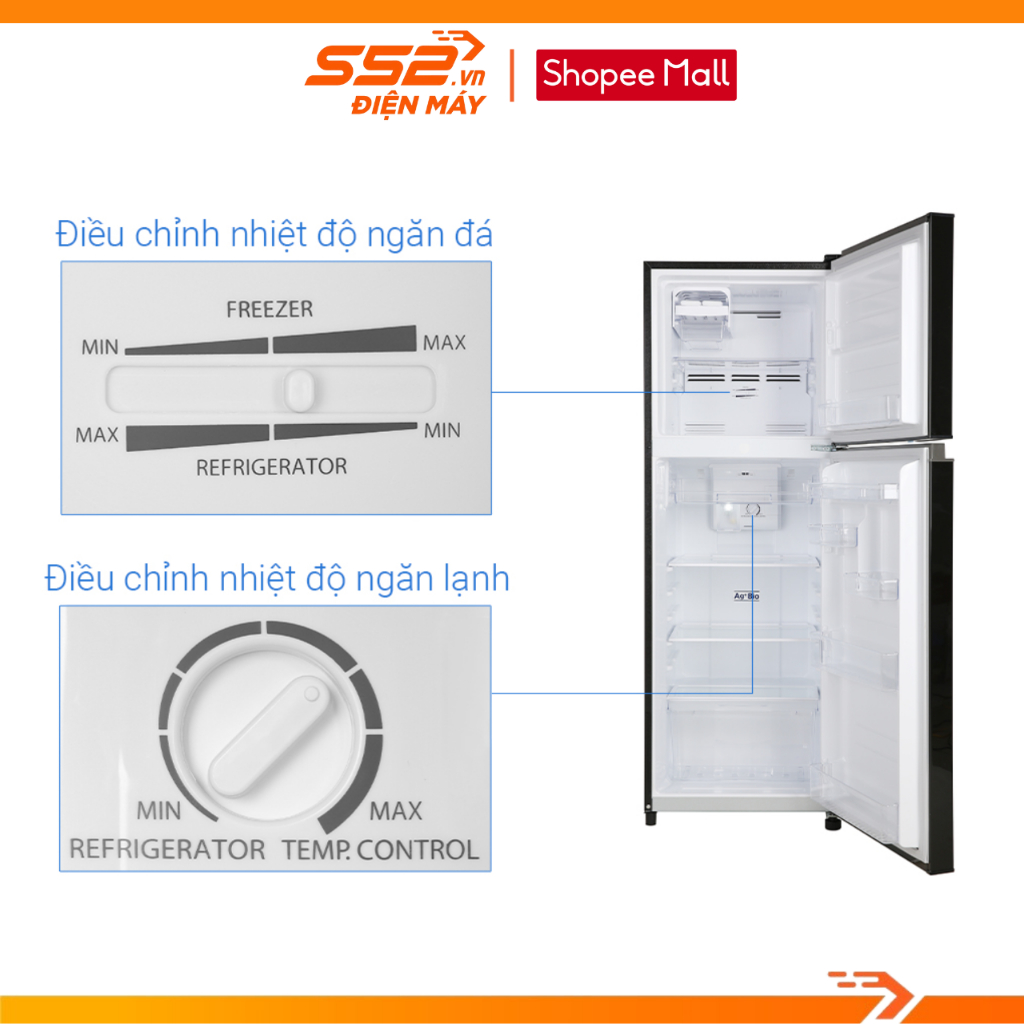 Tủ lạnh Toshiba Inverter 233 lít GR-A28VM - Hàng chính hãng