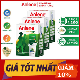 Combo 3 hộp sữa bột anlene gold 3x 1,2kg hương vani trên 40 tuổi