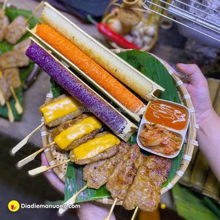 Cơm lam ngũ sắc set 5 ống