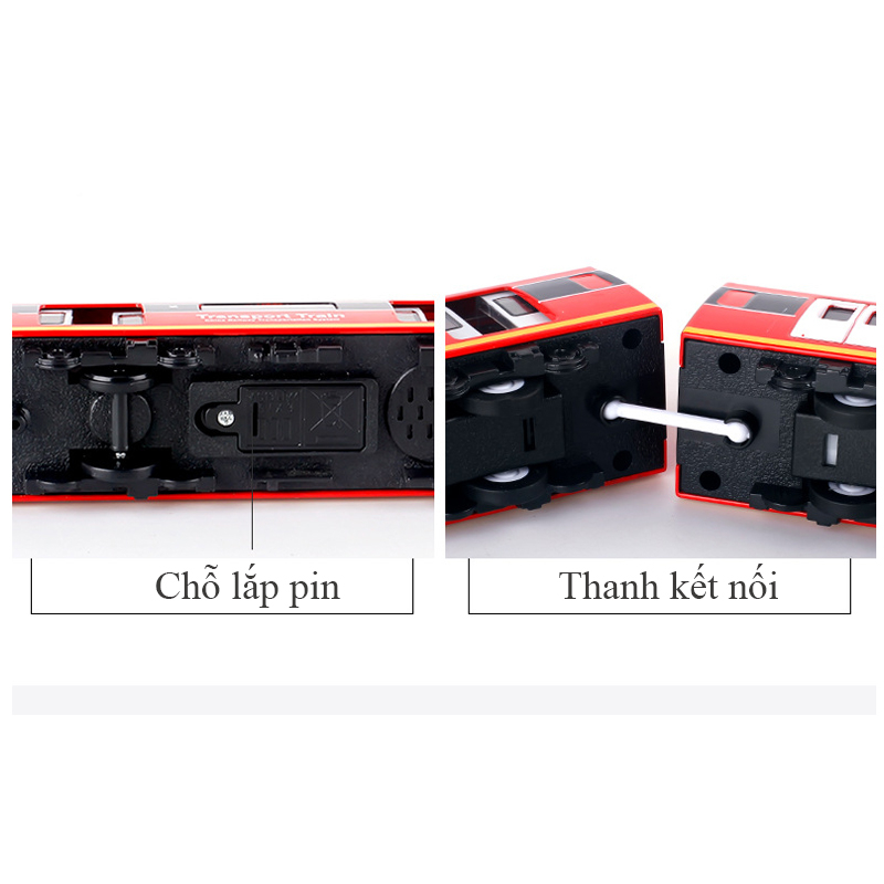 Đồ chơi tàu điện ngầm cao tốc KAVY chất liệu hợp kim, kết nối từ tính, có nhạc và đèn, chạy cót, gồm nhiều toa
