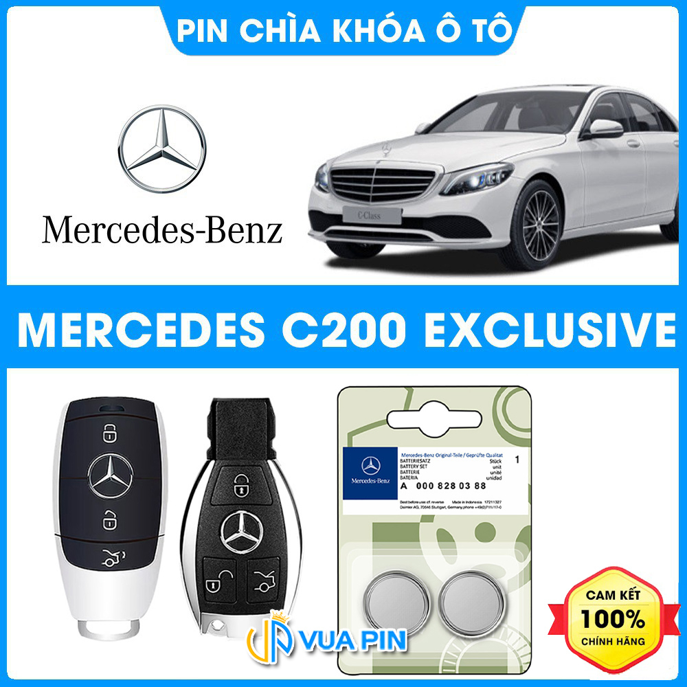 Pin chìa khóa ô tô Mercedes C200 Exclusive điện áp 3V Pin Smartkey bộ 2 viên – Pin chìa khóa Mercede