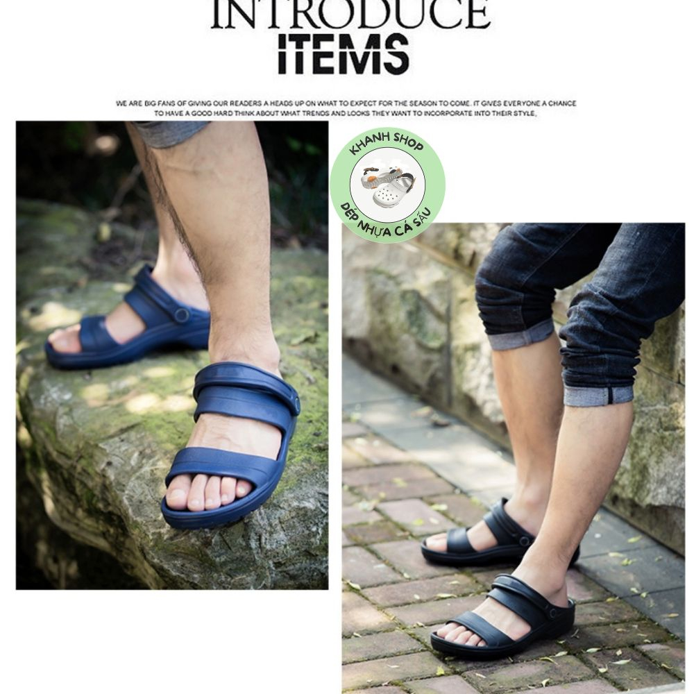 DÉP SANDAL NHỰA ĐI MƯA CROSS CLASSIC ROOMY FIT CHO NAM có 2 màu