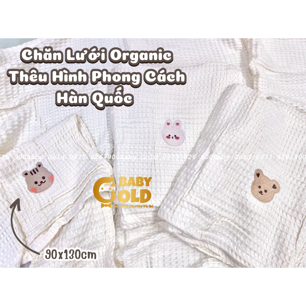 CHĂN LƯỚI ORGANIC THÊU