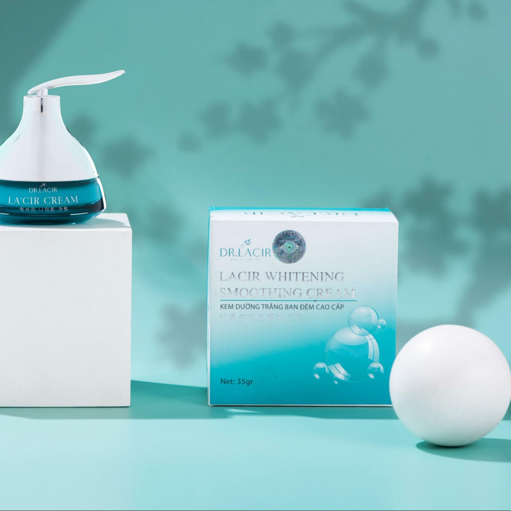 Kem dưỡng da ban đêm Lacir Whitening Smoothing Cream Kem dưỡng ẩm trắng da Cool Cream Dr Lacir - Hàng chính hãng