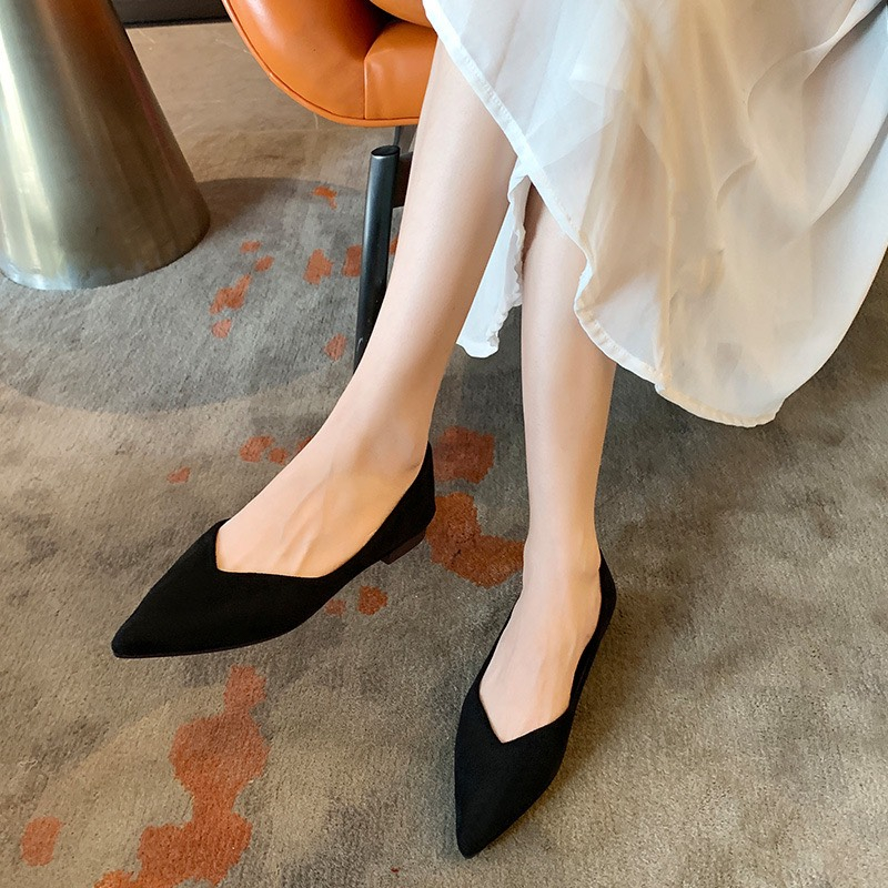 Giày búp bê nữ trơn da mềm mã B5