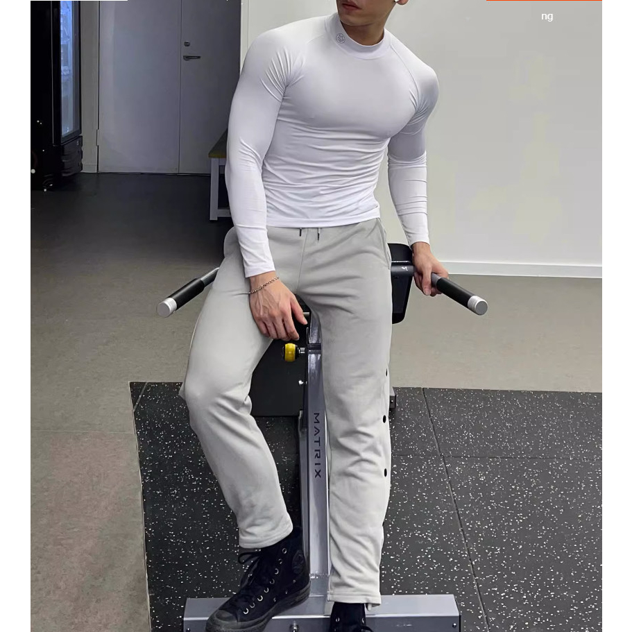 Áo Giữ Nhiệt Cỏ Cao Tròn Bo Bó Sát Body Phong Cách Thể Thao Tập Gym Sành Điệu, Chất Liệu Cotton Thun Lạnh Thoáng Khí