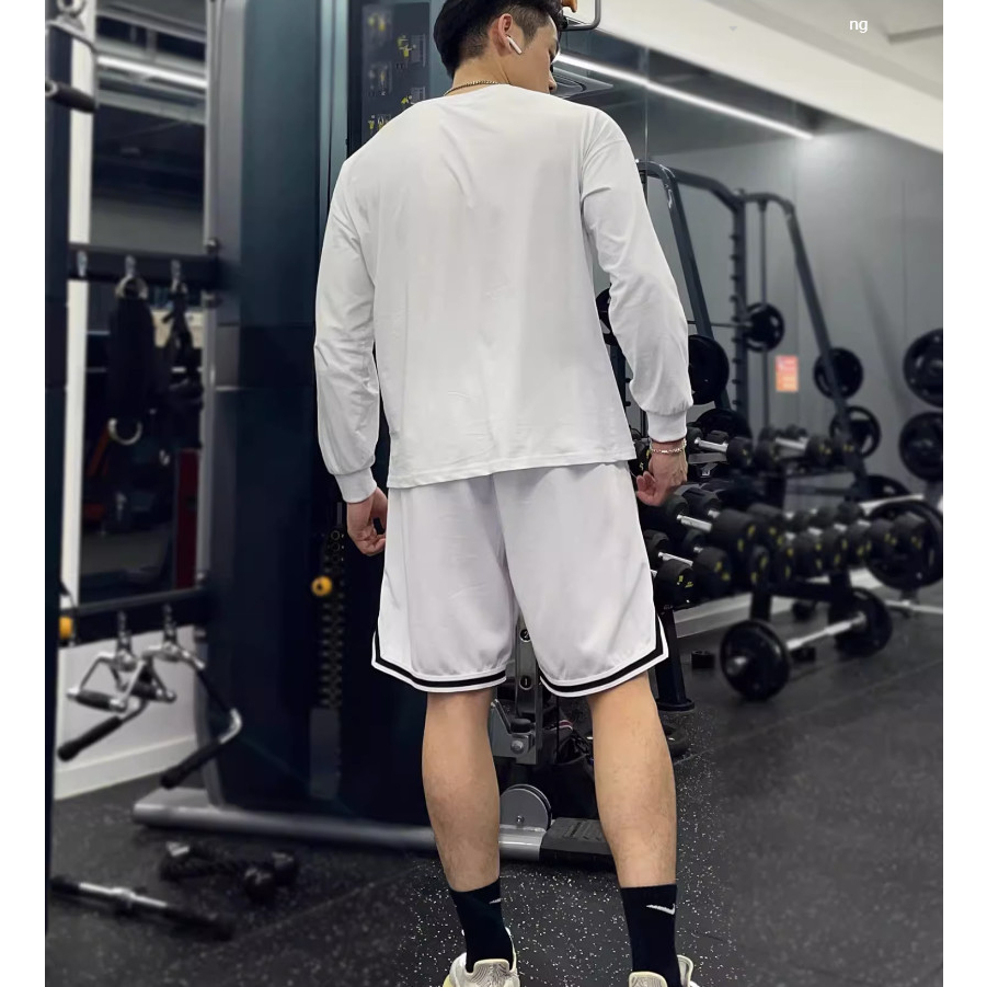 Áo Thun Cổ Tròn Trơn Dài Tay Phong Cách Thể Thao Sành Điệu Thời Trang Nam Nữ Unisex Chất Liệu Cotton Khô Thoáng