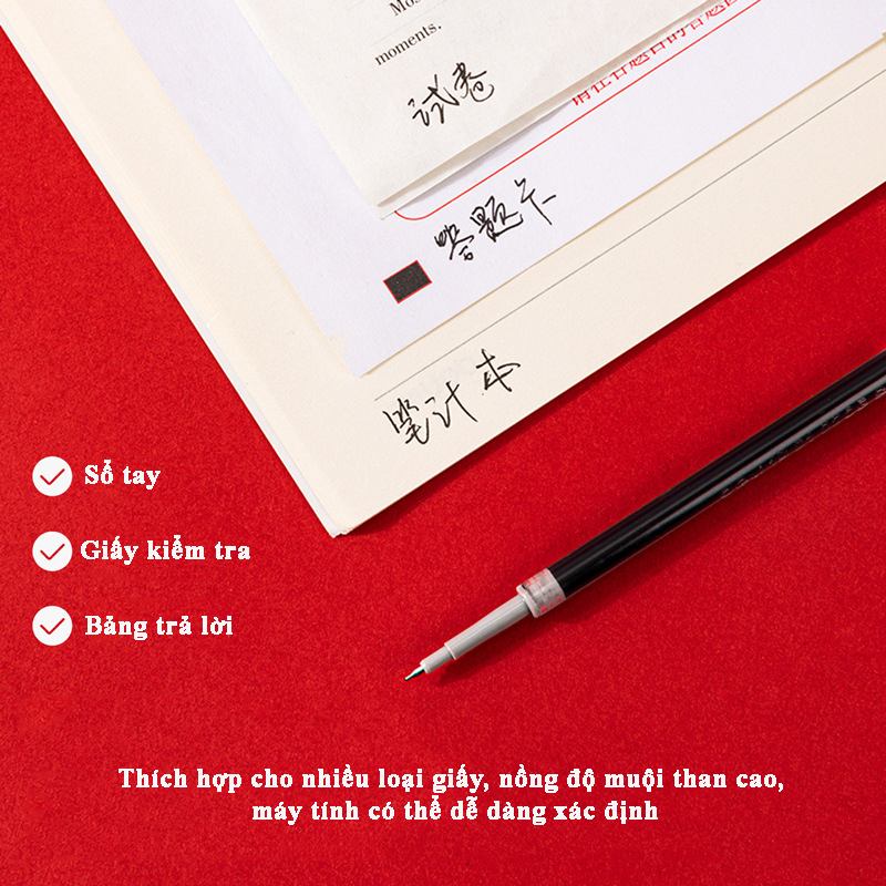 Ruột bút gel Deli V77 đầu ST ngòi 0,5mm