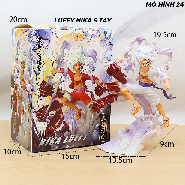 [21cm] Mô hình Luffy Nika 5 tay gear 5 nika man onepiece figure vua hải tặc monkey D luffy fullbox Nika năm tay
