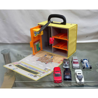 90% Hộp xe mô hình Tomica Nhật kèm 6 xe vỏ sắt xịn