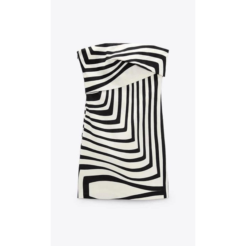 Váy cúp ngực kẻ sọc, ZARA AUTJ