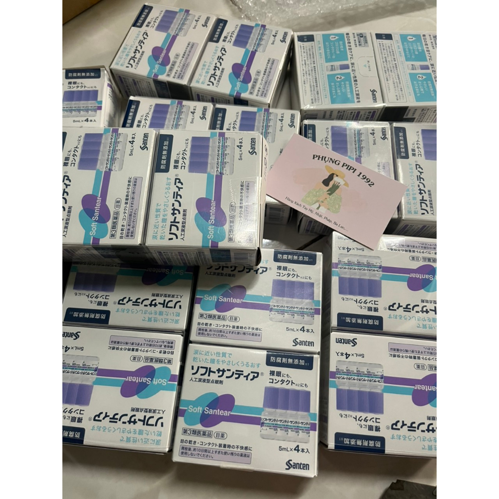 Nhỏ Mắt nhân tạo Santen Soft Santear XANH