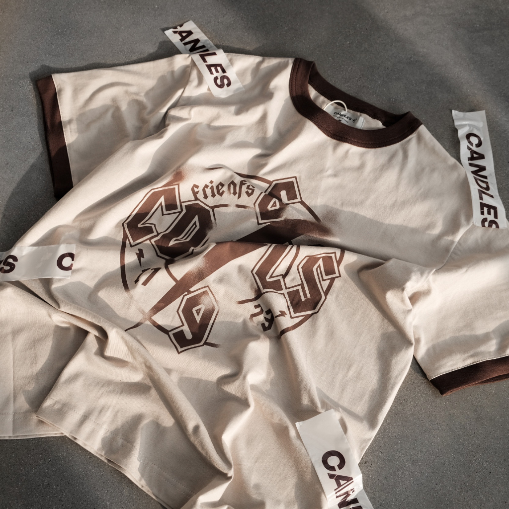 Áo thun nam nữ oversize CANDLES SIXTH T-SHIRT hình in sắc nét chất liệu cotton 250gsm