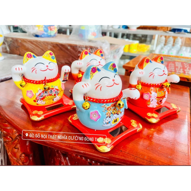Mèo Thần Tài - Mèo Ngoắt Sử Dụng Năng Lượng Mặt Trời 🔥 FREESHIP 🔥 Màu đẹp